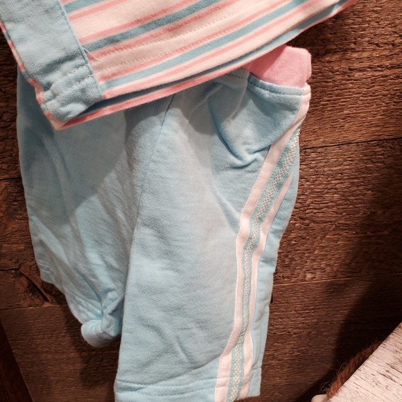 Baby Works Shorts Set 0-3M Pink Blue - Picture 3 of 9